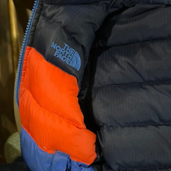 The North Face Puffer Jacket Red and Blue Insulated